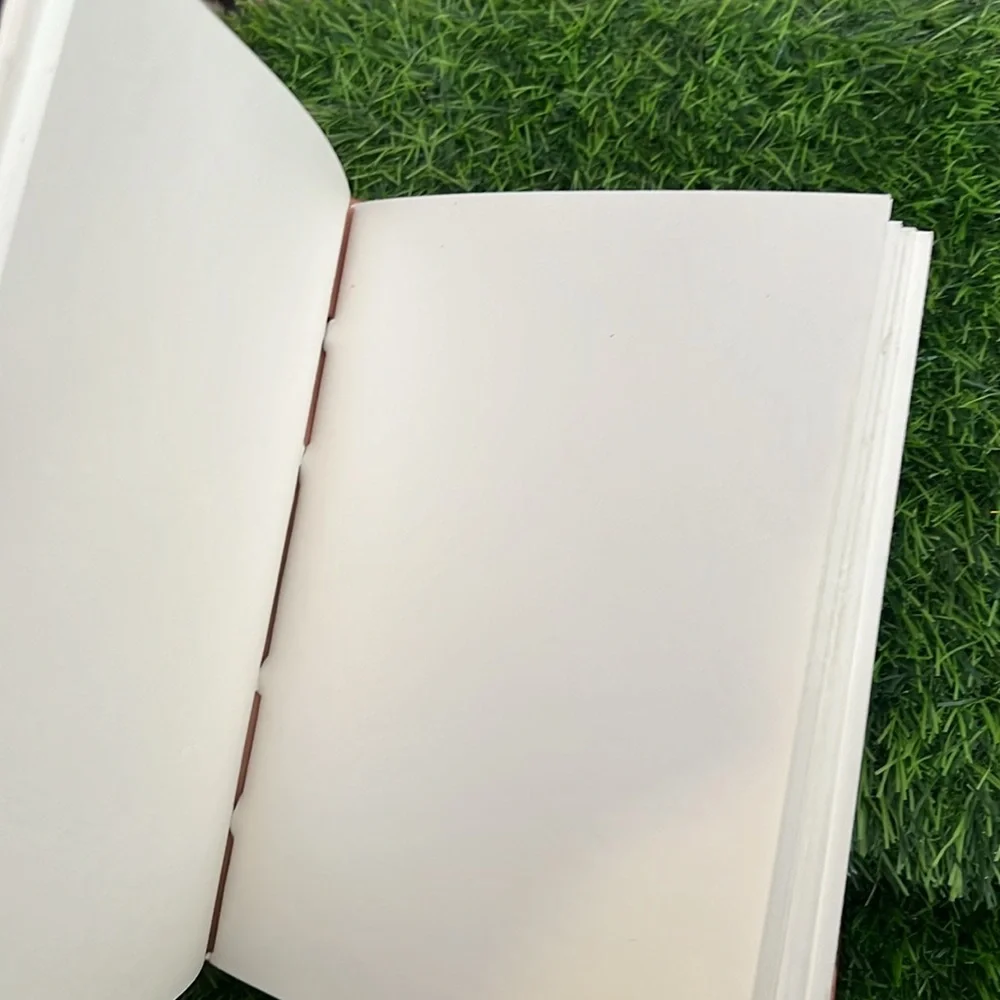Leather Bound Journal With Stones and Crystals New!